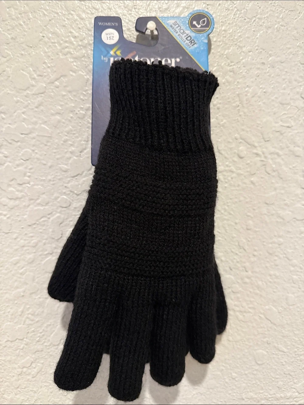 Isotoner Black Fleece-Lined Women's Gloves - Picture 2 of 3